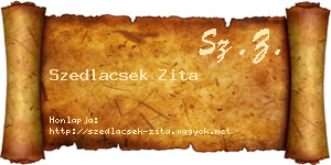 Szedlacsek Zita névjegykártya